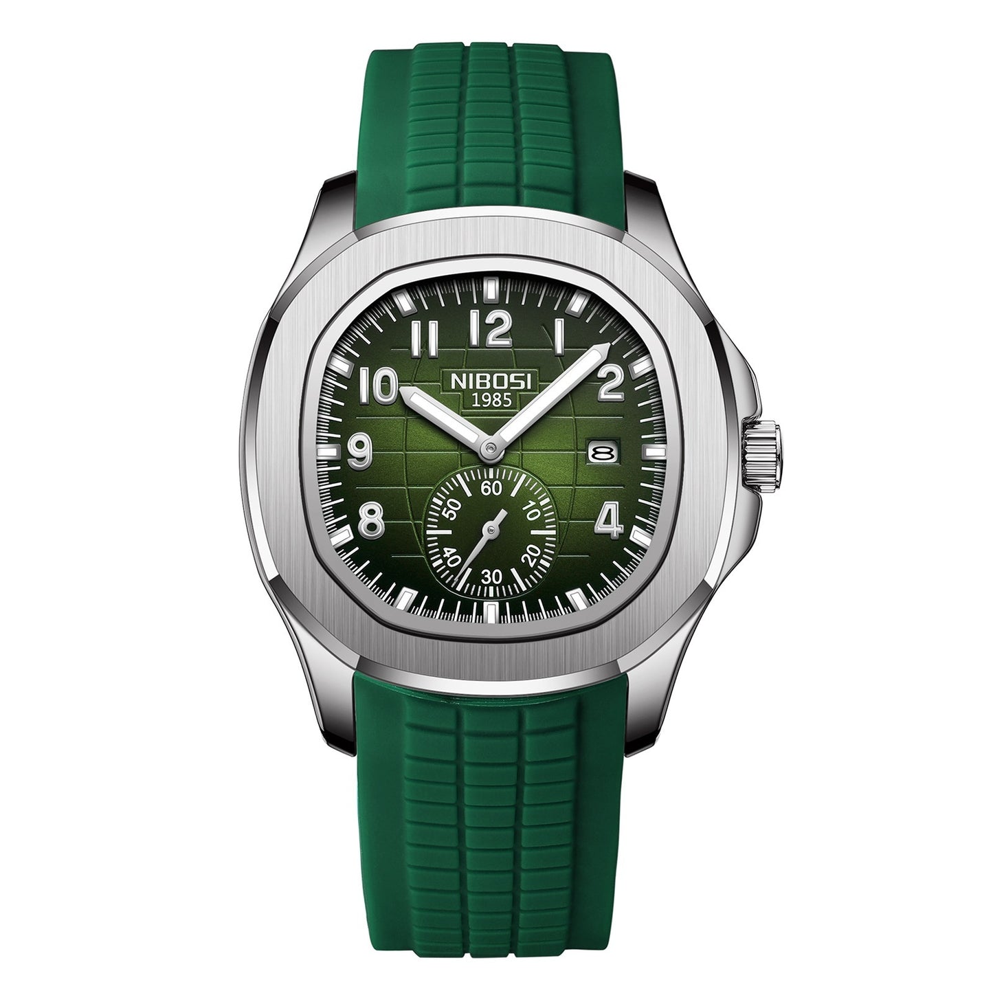 NIBOSI 2653 Luxury Men’s Quartz Watch – Luminous Calendar Dial, 30M Water Resistant, Premium Stainless Steel & Silicone Strap Options
