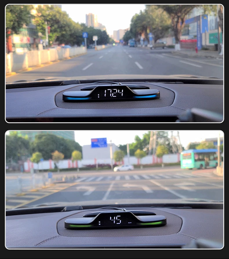 New G15 Universal HUD Car Head-up Display GPS Overspeed Alarm Driving Speed Fatigue Driving Reminder Car Display Large Font