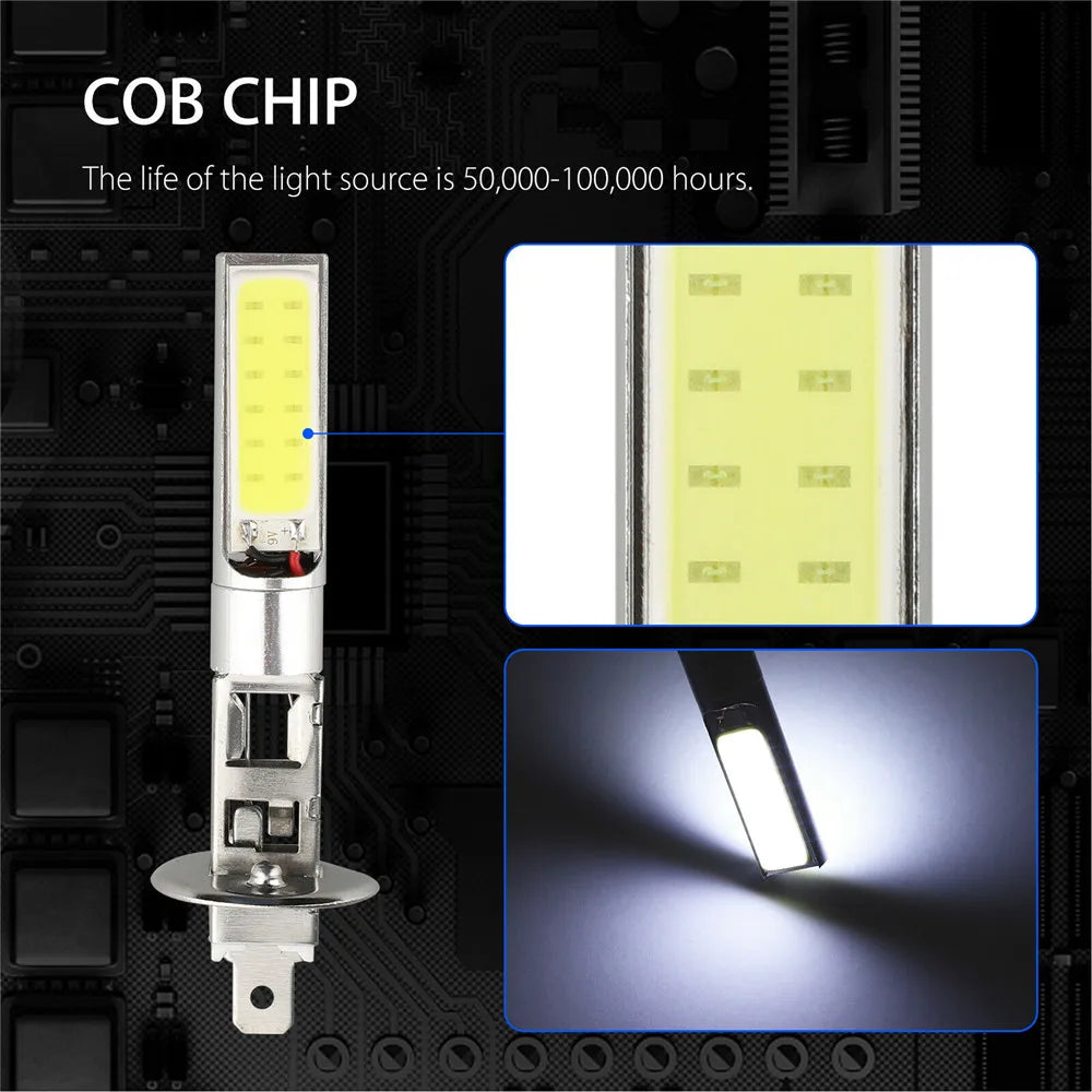 H1 H3 LED Headlight Bulbs High Power 6000K 100W LED Bulb White Car Auto Headlight Fog Head Lights Lamp DC 12V Car Accessories