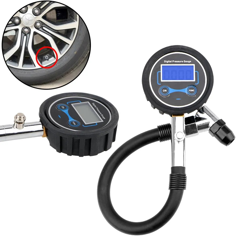 For Car Truck Vehicle Motorcycle Auto Tire Pressure Gauge LCD Display High Precision Digital Tire Tester