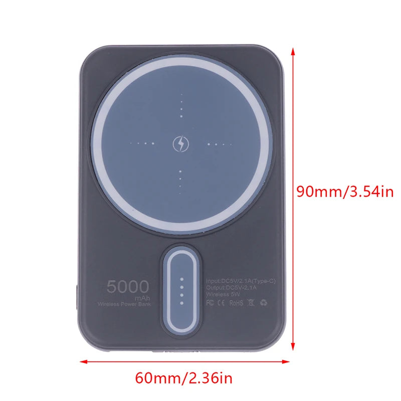 Magnetic Power Bank Power - Wireless charging