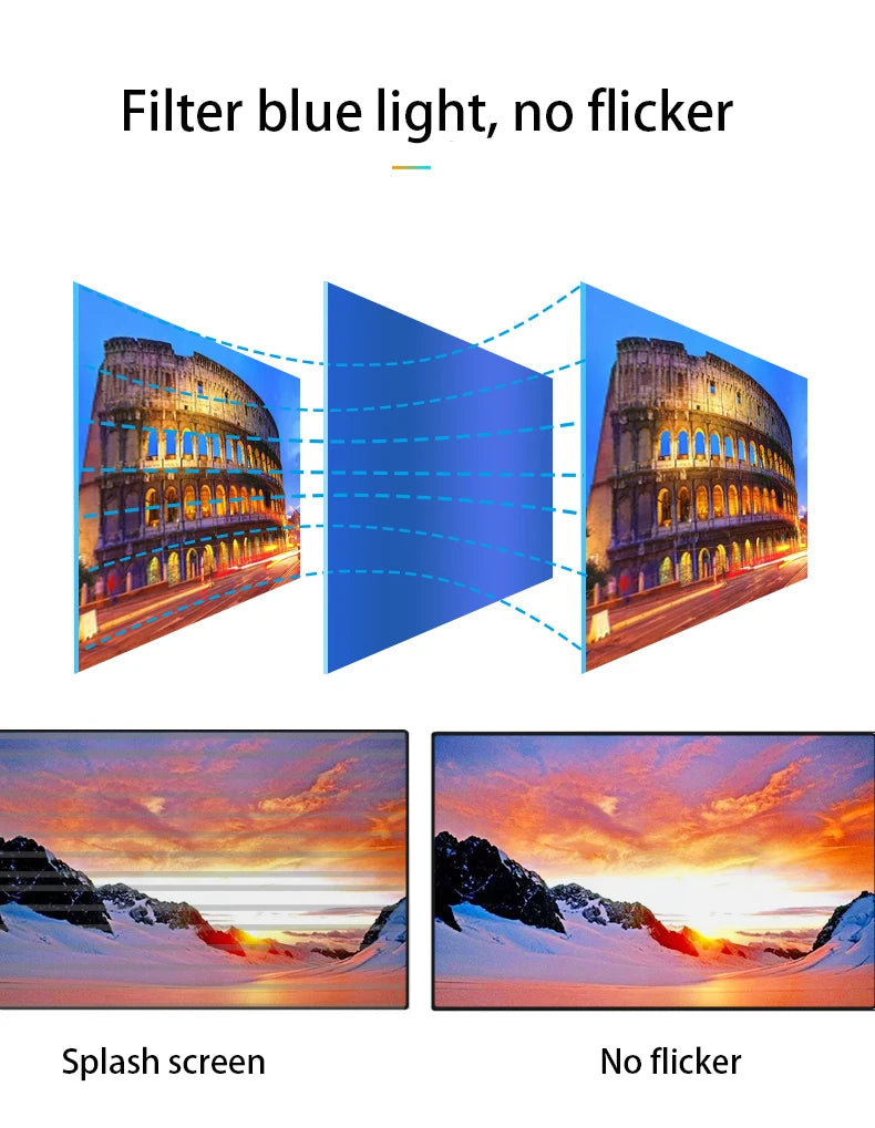 ASUSHOM 24 Inch 144HZ Monitor Display Curved Screen Computer Monitor PC 1K HD Gaming VGA HDMI