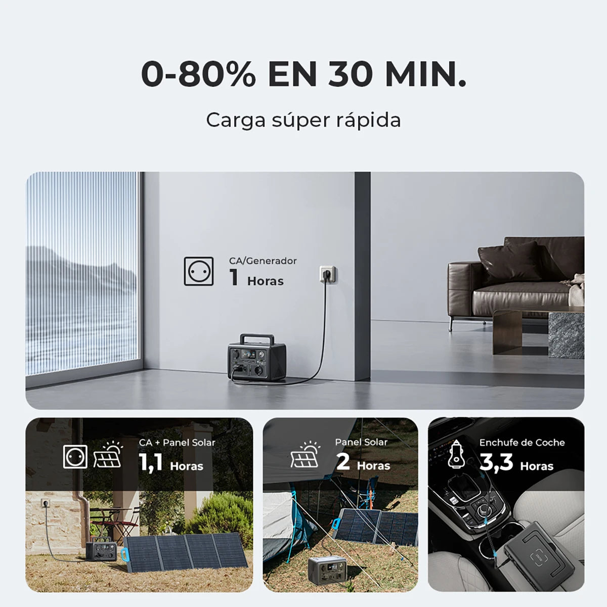 Bluetti EB3A PV120 PV200 600W 268Wh Portable Power Station UPS Camping RV Tents TV Drone Laptops 120W 200W Solar Panel Plate