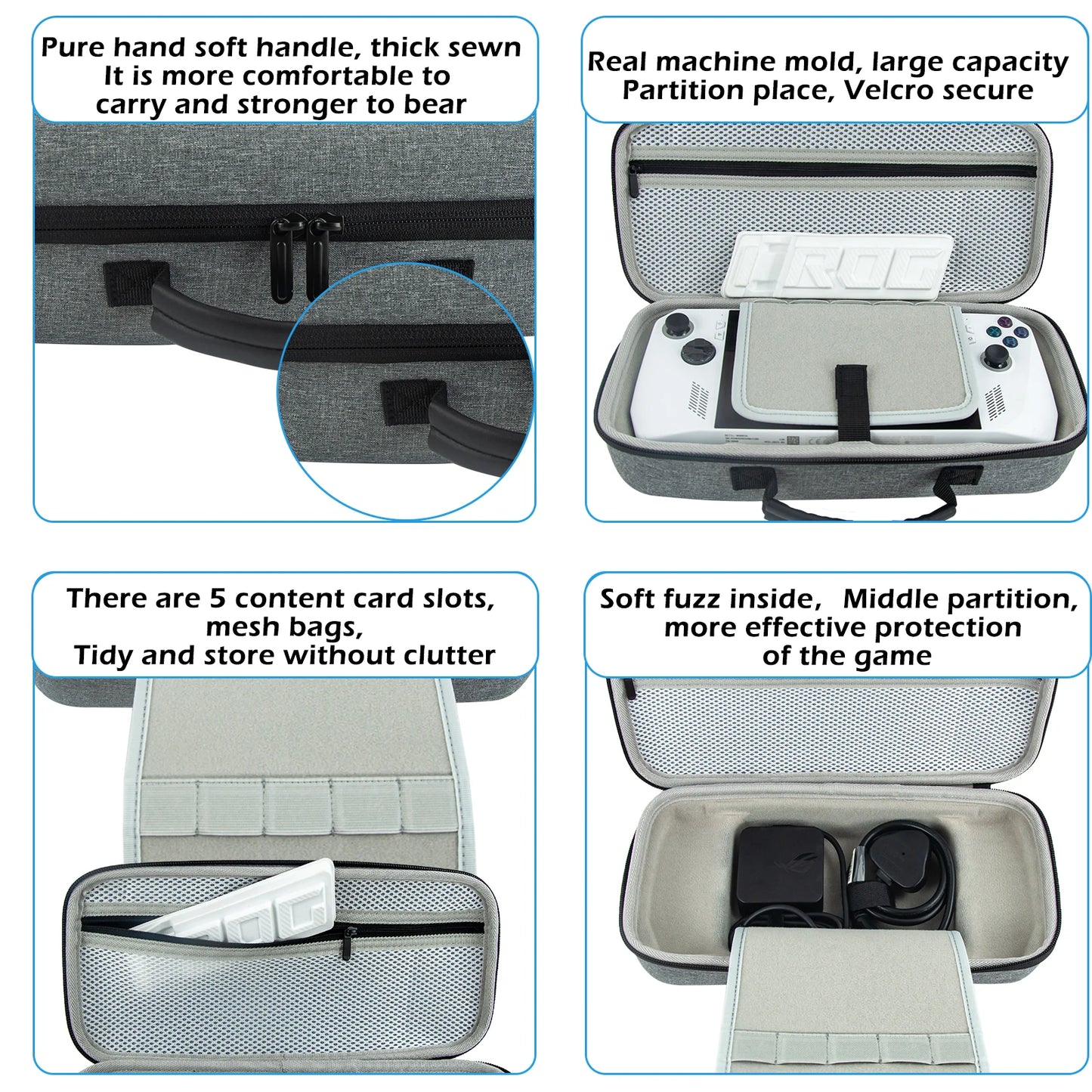 Carrying Case Storage Bag for Asus ROG Ally Game Console Handle EVA Storage Box Portable EVA Bag For Game Accessories