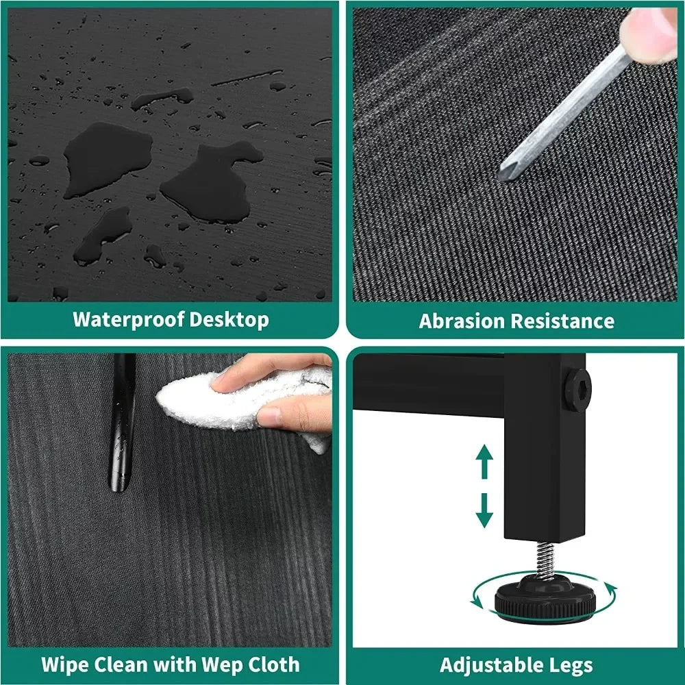 Dresser with 9 Drawers for Bedroom Fabric Storage Tower, Organizer Unit Sturdy Steel Frame, Wooden Top & Easy Pull