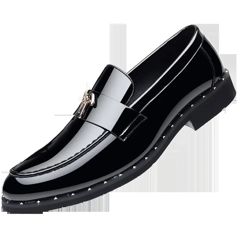 حذاء رجالي مريح من الجلد، حذاء موكاسيني أسود عالي الجودة، كاجوال، فاخر، مناسب للأعمال