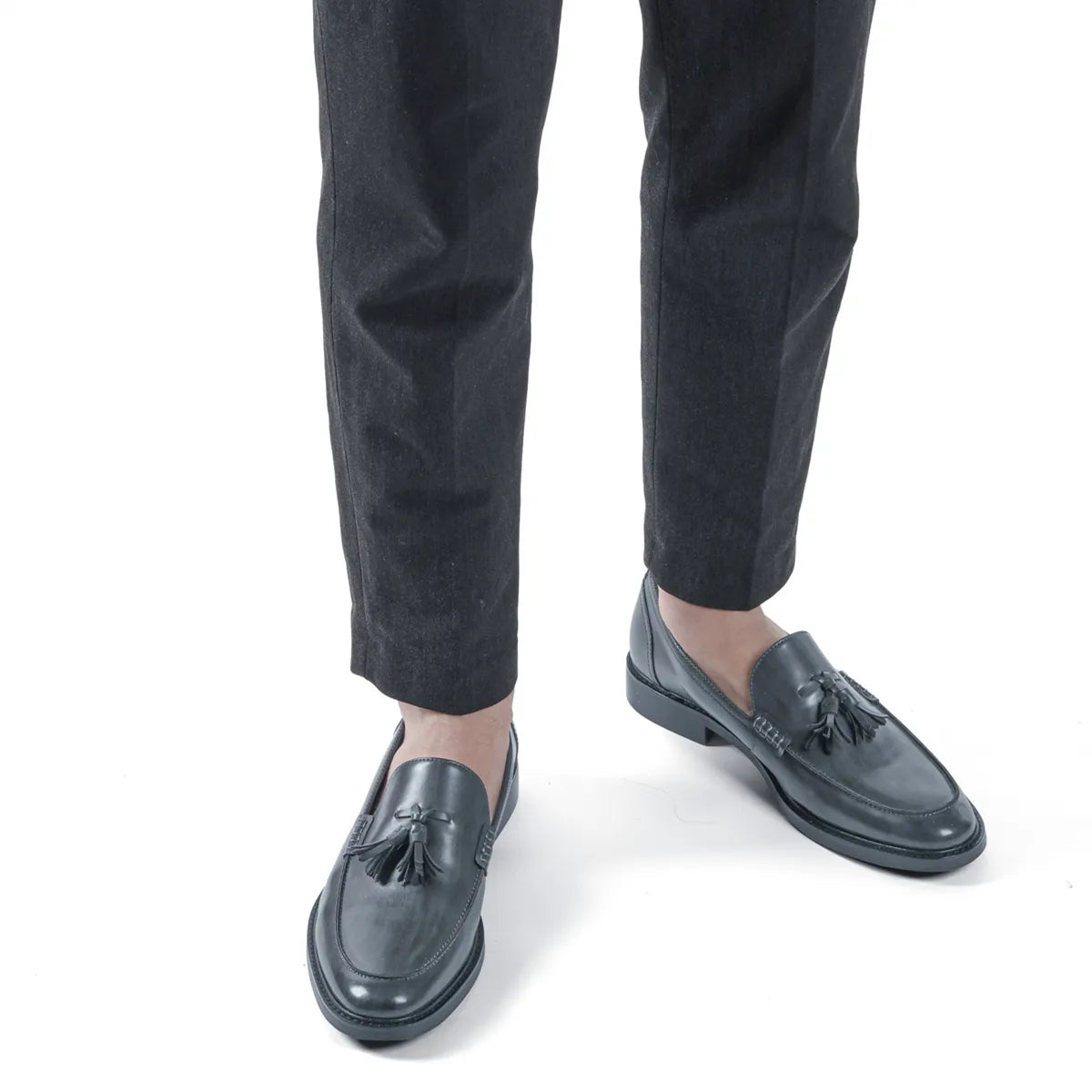 أحذية رجالية كاجوال مريحة على الطراز الإيطالي، أحذية جلدية فاخرة