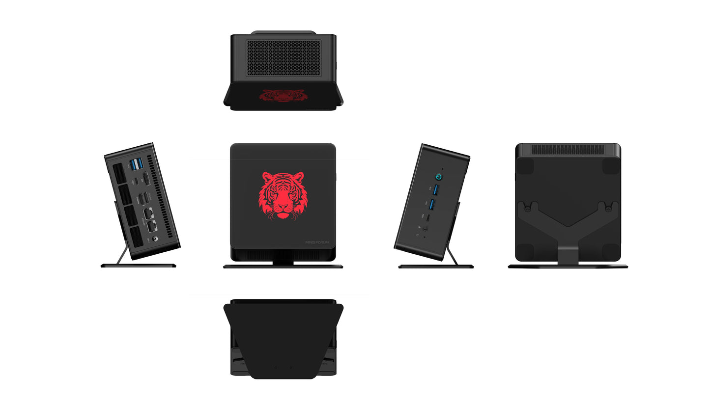 جهاز كمبيوتر صغير MINISFORUM UM780 XTX للألعاب، معالج AMD Ryzen 7 7840HS، نظام التشغيل Windows 11 DDR5، ذاكرة وصول عشوائي (RAM) سعة 32 جيجابايت، ومحرك أقراص صلبة سعة 1 تيرابايت، ودقة 8K، ومنفذ USB4، وشبكة WiFi6E، وجهاز كمبيوتر مكتبي صغير