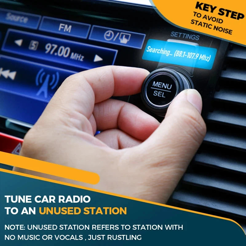 جهاز إرسال FM بلوتوث 5.3 للسيارة، ميكروفونات مزدوجة أقوى وصوت جهير عميق، شاحن سيارة 48 وات PD&QC3.0 ومحول بلوتوث