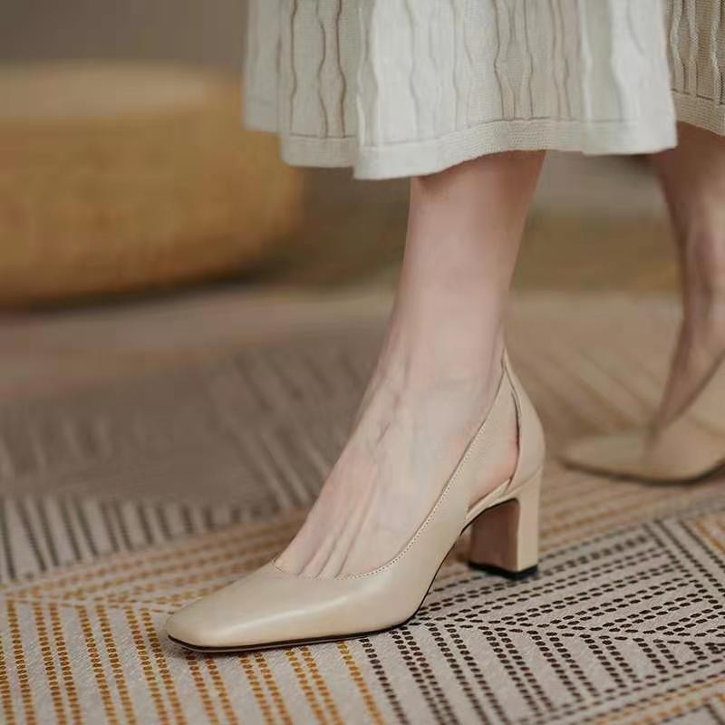 New Stylish Chunky-heel Womens Shoes For Commuting