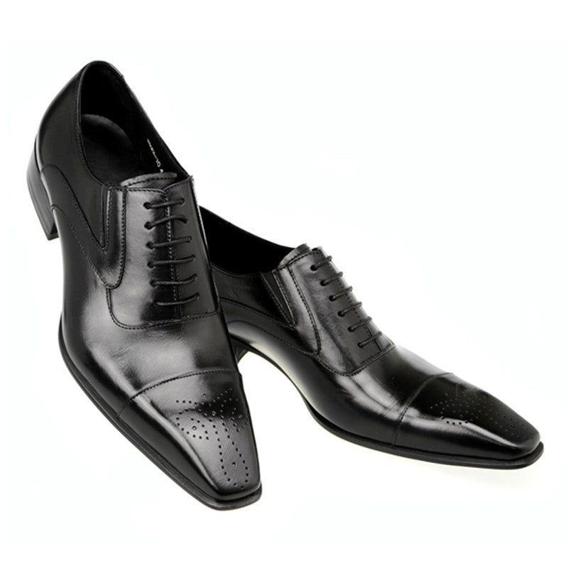 Men's Leather Cape - Toe Oxford Dress Shoes