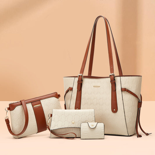 2026 New Fashion Four-Piece Bag Set | Large-Capacity Tote & Single-Shoulder Crossbody | Mother-Daughter Matching Collection A complete, stylish solution for everyday use—fashionable, functional, and perfectly coordinated.
