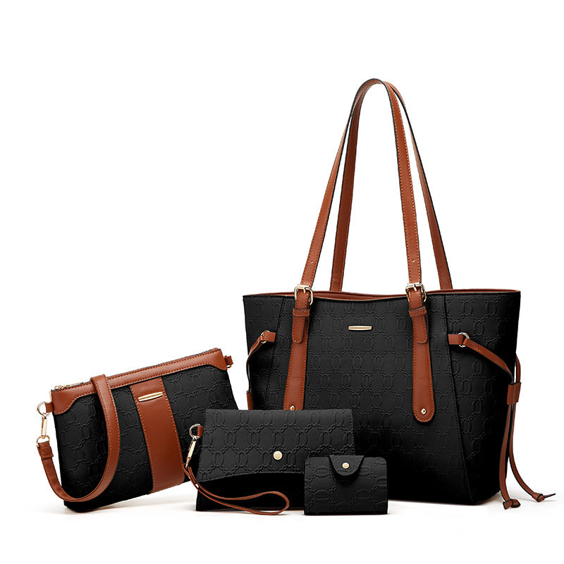 2026 New Fashion Four-Piece Bag Set | Large-Capacity Tote & Single-Shoulder Crossbody | Mother-Daughter Matching Collection A complete, stylish solution for everyday use—fashionable, functional, and perfectly coordinated.