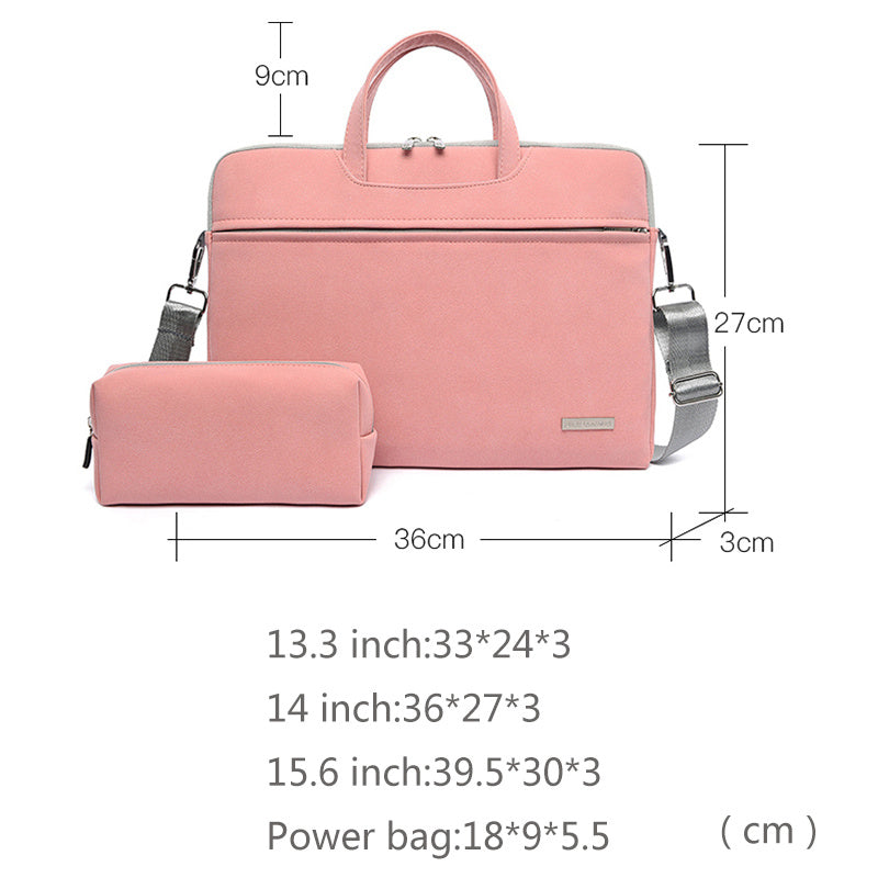 PU Leather Women Laptop Bag Notebook Carrying Case Briefcase For Macbook Air 13.3 14 15.6 Inch  Handbag and Mouse Bag