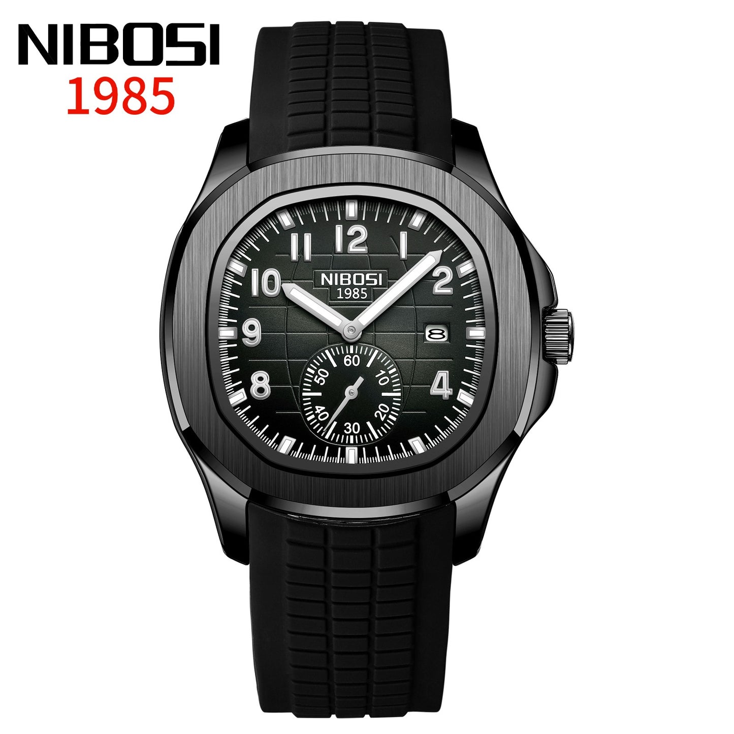 NIBOSI 2653 Luxury Men’s Quartz Watch – Luminous Calendar Dial, 30M Water Resistant, Premium Stainless Steel & Silicone Strap Options