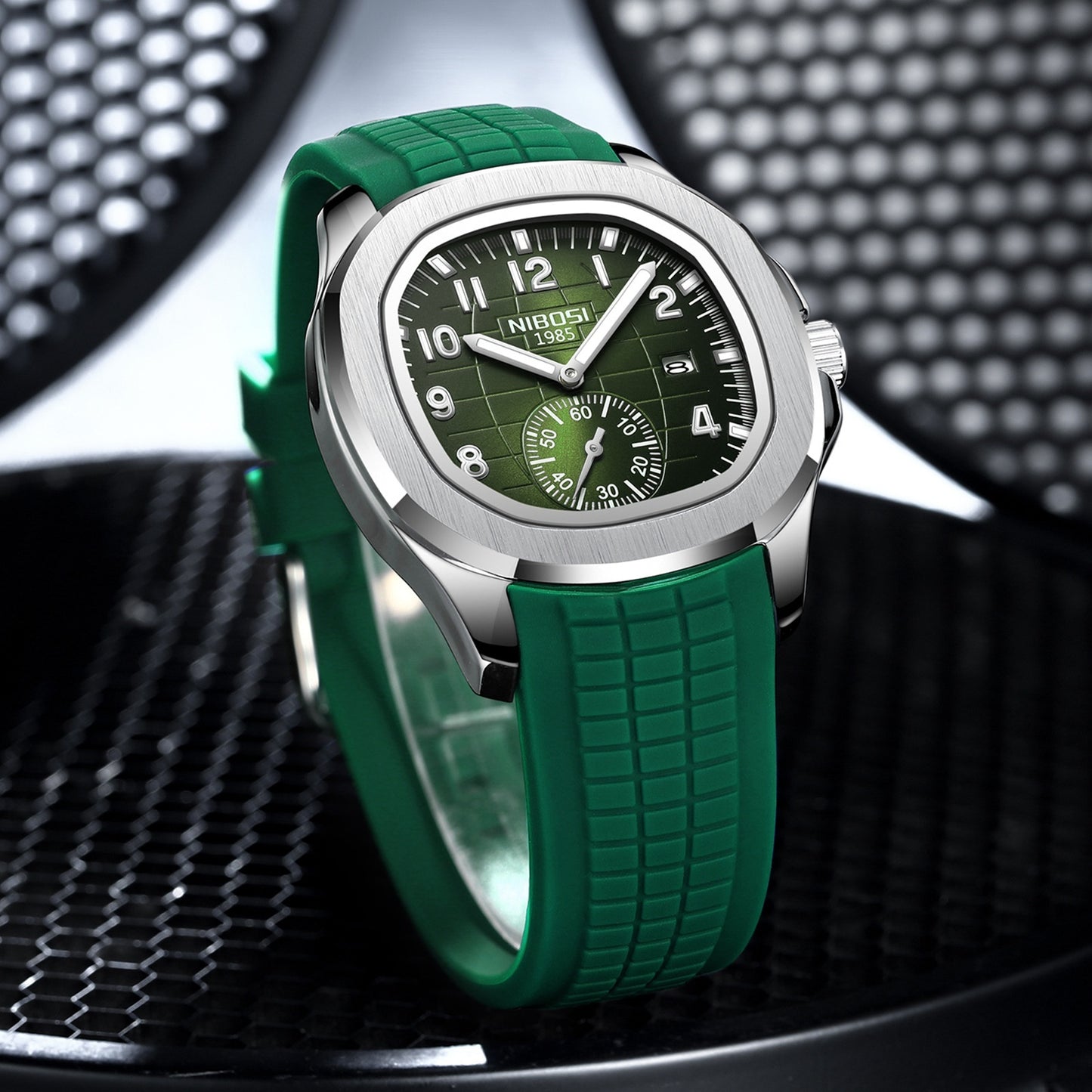 NIBOSI 2653 Luxury Men’s Quartz Watch – Luminous Calendar Dial, 30M Water Resistant, Premium Stainless Steel & Silicone Strap Options