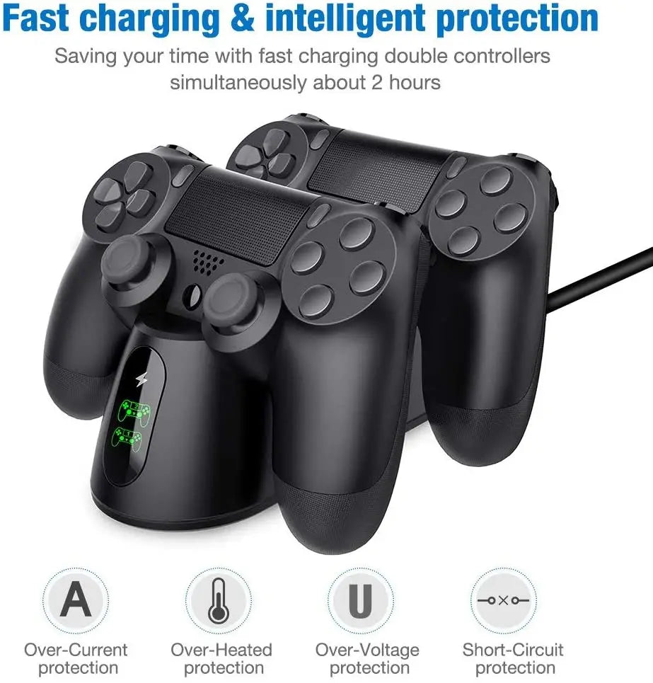 BEBONCOOL Controller Charger Dualsense Dock For PS4 Charging Station For DualShock 4/Playstation 4/PS4/ Pro /PS4 Slim Controller