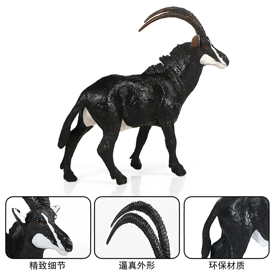 Wild Forest Animal Zoo plastic Models Simulation Antelope Gazelle Argali Model Action Figure Figurines Teaching Kids Toys