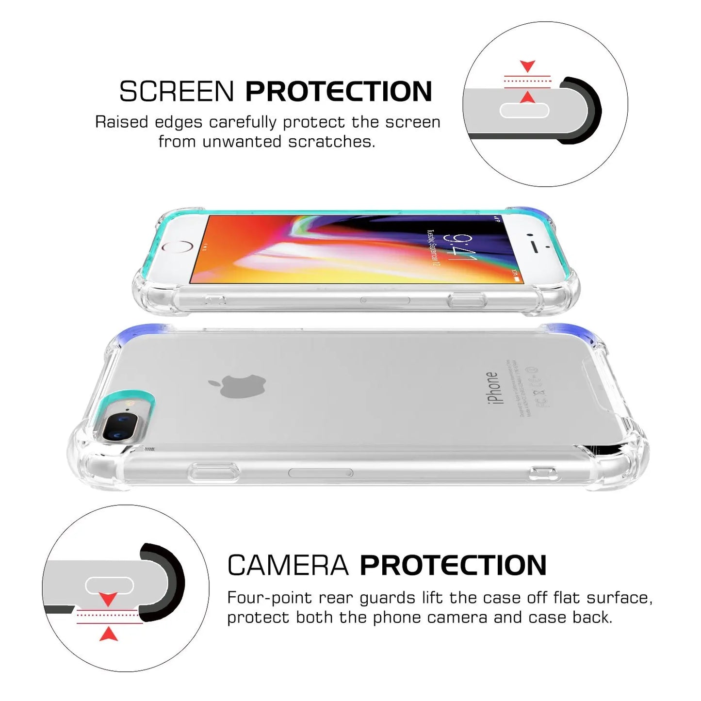 Shockproof Silicone Phone Case For iPhone 11 7 8 6 6S Plus X XR XS 12 Pro Max SE 2020 5 S Case Transparent Protection Back Cover