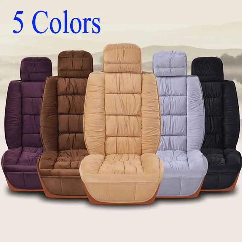 Plush Cotton Car Seat Cover Winter Surrounded Warm Winter Cushion Faux Fur For Seat Protector Mat Car Interior Accessories