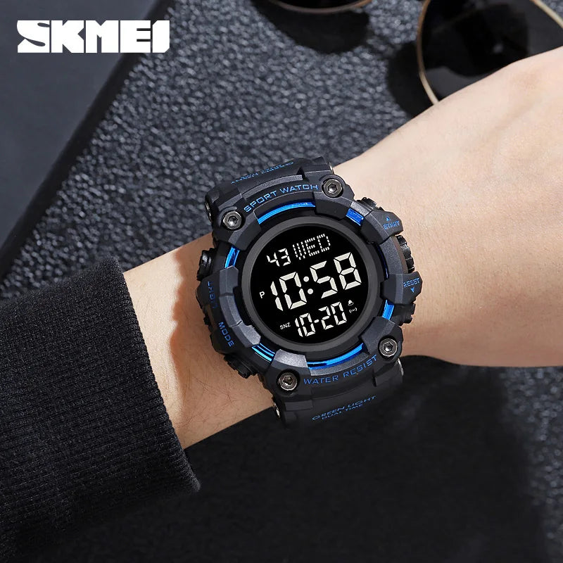 Luxury Dual Time Electronic Watch Fashion Outdoor Countdown Stopwatch Digital Watches Men Wristwatch Brand SKMEI Original Clock