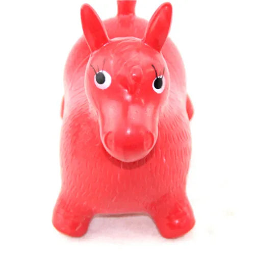 1pc Kids Animal Bouncy Horse Hopper Toys Inflatable Bouncer Jumping Horse Toys Length 34cm Height 27.5cm  random color