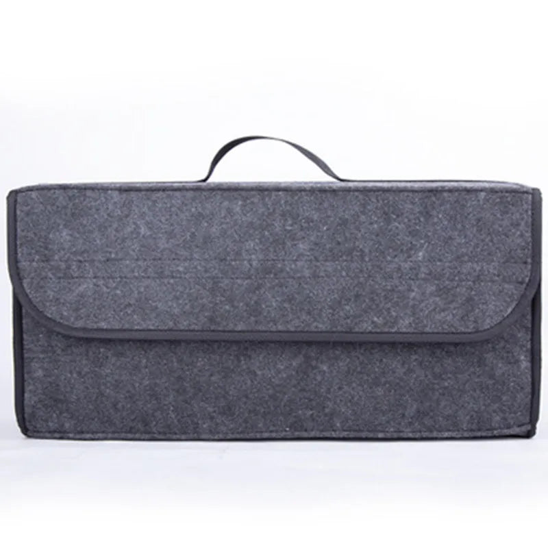 Car Storage Travel Bag Soft Woolen Felt Car Trunk Organizer Car Storage Box Bag Fireproof Stowing Tidying Package Blanket Tool