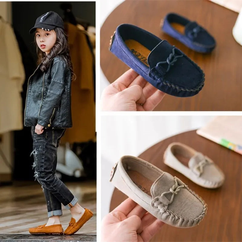 Size 21-35 Baby Toddler Shoes 2023 New Spring Summer Children Soft PU Leather Casual Shoes Boys Loafers Girls Moccasins Shoes