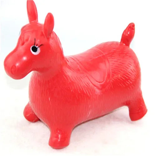 1pc Kids Animal Bouncy Horse Hopper Toys Inflatable Bouncer Jumping Horse Toys Length 34cm Height 27.5cm  random color