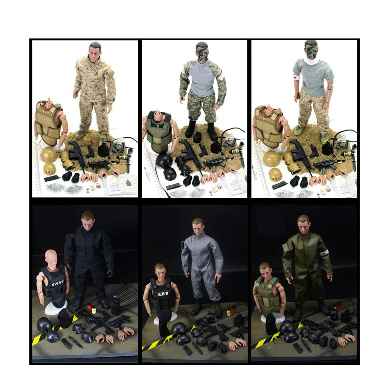 1/6 Special Forces Soldiers BJD Military Army Man Action Toy Figure Set