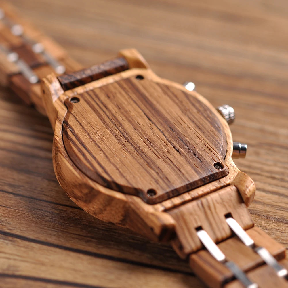 Bobo Bird Wooden Women's Watches Ladies Watch Female 2020 Luxury Quartz Watch for Women Chronograph WristWatch Auto Date