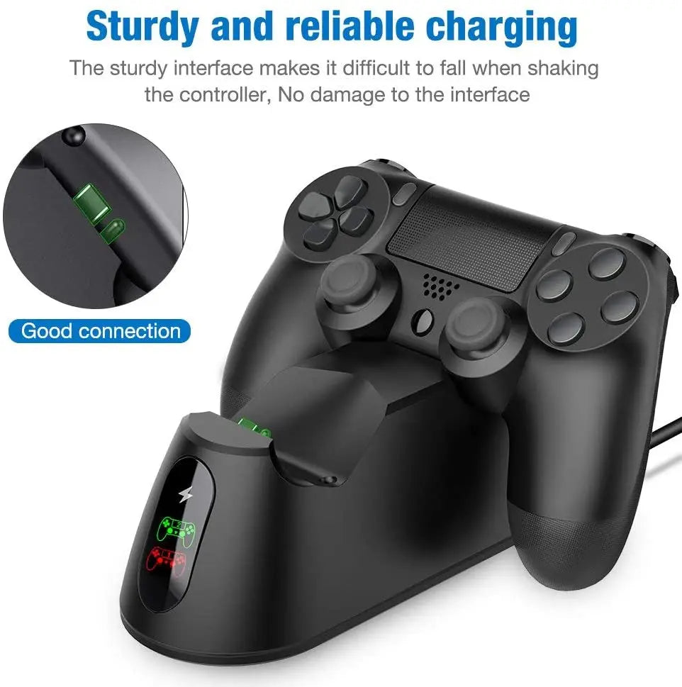 BEBONCOOL Controller Charger Dualsense Dock For PS4 Charging Station For DualShock 4/Playstation 4/PS4/ Pro /PS4 Slim Controller