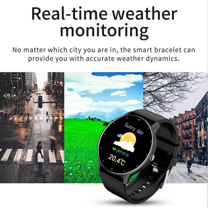 LIGE 2024 New Smart Watch Men Full Touch Screen Sport Fitness Watch IP67 Waterproof Bluetooth For Android ios