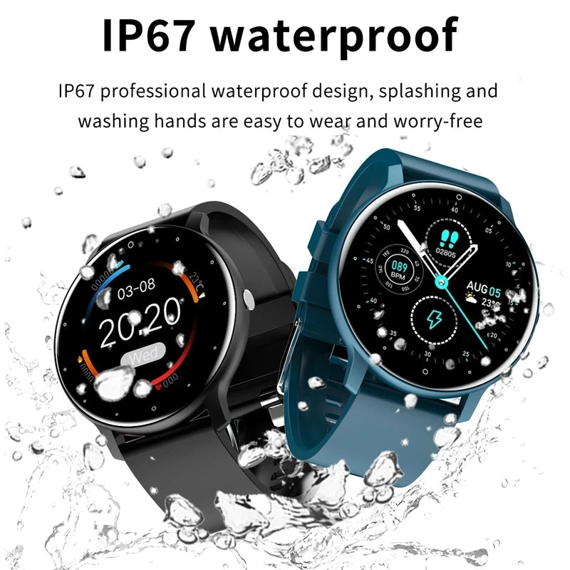 LIGE 2024 New Smart Watch Men Full Touch Screen Sport Fitness Watch IP67 Waterproof Bluetooth For Android ios