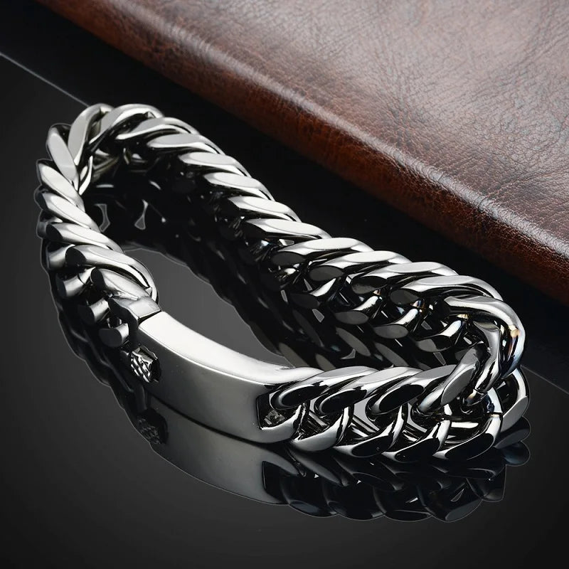 New Trendy Cuban Chain Bracelet for Men Hip-Hop Metal Bracelets Buckle Chains Bracelet Gifts Accessories Jewelry 2021 Jewelry