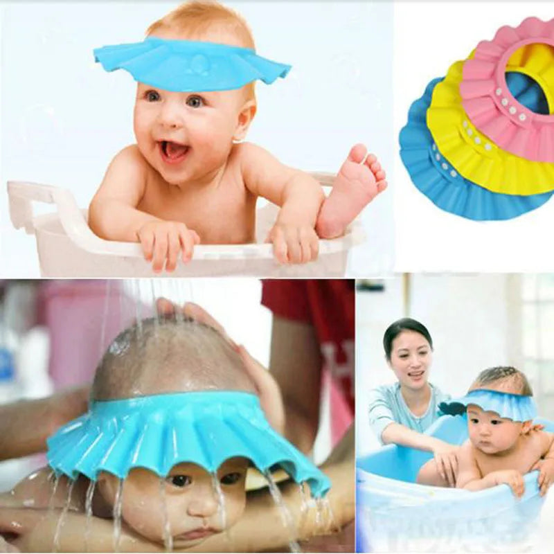 Adjustable Baby Shampoo Cap Kids Wash Hair Protection Infant Health Care Accessories New Soft EVA Baby Bath Waterproof Hat