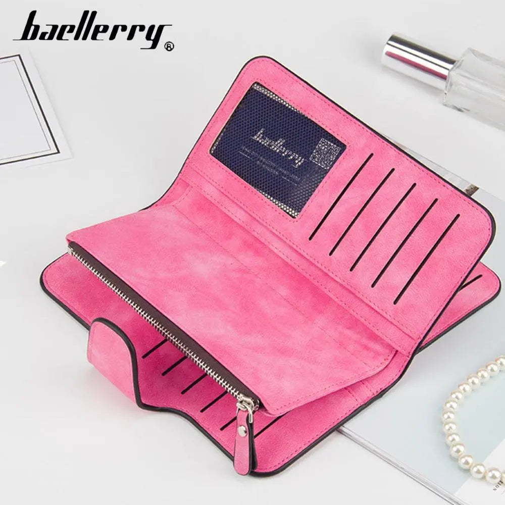 2023 Women Wallets Fashion Long PU Leather Top Quality Card Holder Classic Female Purse  Zipper  Wallet For Women