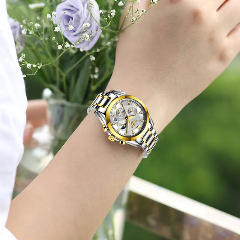 LIGE 2023 New Gold Watch Women Watches Ladies Creative Steel Women's Bracelet Watches Female Waterproof Clock Relogio Feminino