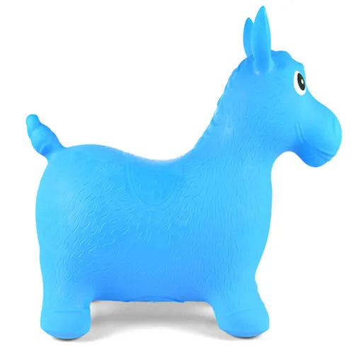 1pc Kids Animal Bouncy Horse Hopper Toys Inflatable Bouncer Jumping Horse Toys Length 34cm Height 27.5cm  random color