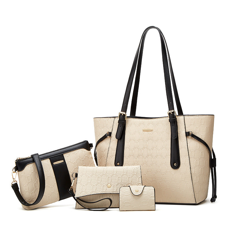 2026 New Fashion Four-Piece Bag Set | Large-Capacity Tote & Single-Shoulder Crossbody | Mother-Daughter Matching Collection A complete, stylish solution for everyday use—fashionable, functional, and perfectly coordinated.