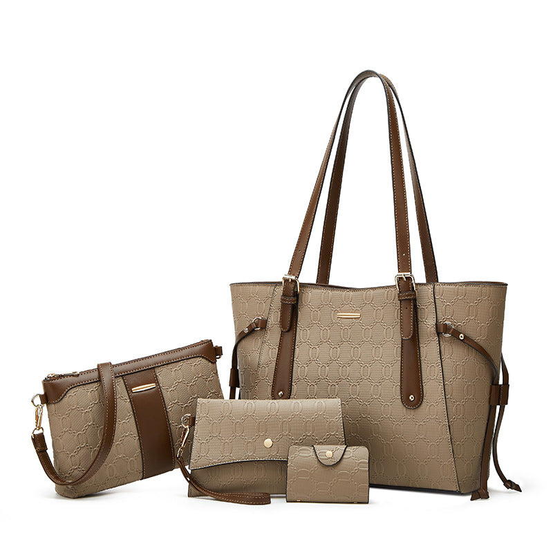 2026 New Fashion Four-Piece Bag Set | Large-Capacity Tote & Single-Shoulder Crossbody | Mother-Daughter Matching Collection A complete, stylish solution for everyday use—fashionable, functional, and perfectly coordinated.