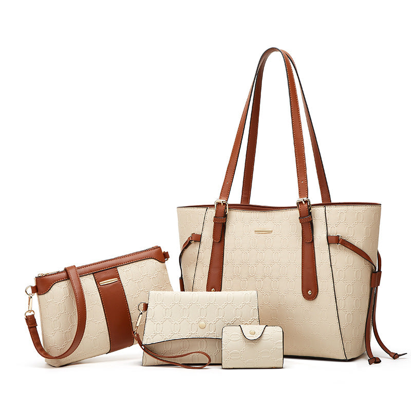 2026 New Fashion Four-Piece Bag Set | Large-Capacity Tote & Single-Shoulder Crossbody | Mother-Daughter Matching Collection A complete, stylish solution for everyday use—fashionable, functional, and perfectly coordinated.