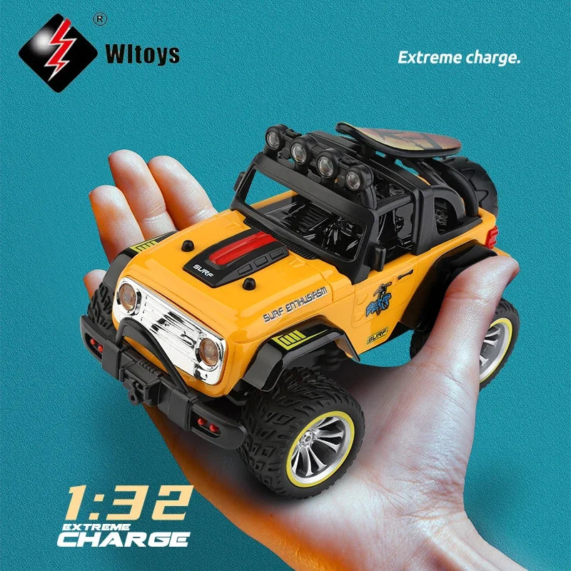 Wltoys 1/22 22201 1/32 322221 2.4G Mini RC Car 2WD Off-Road Vehicle With Light Remote Control Truck Toys for Children