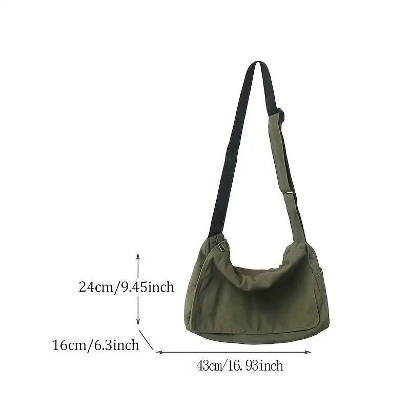 Women's Messenger Bag Vintage Handbag Canvas Teenager Shoulder Tote Bags Casual Handbag Crossbody Handbags