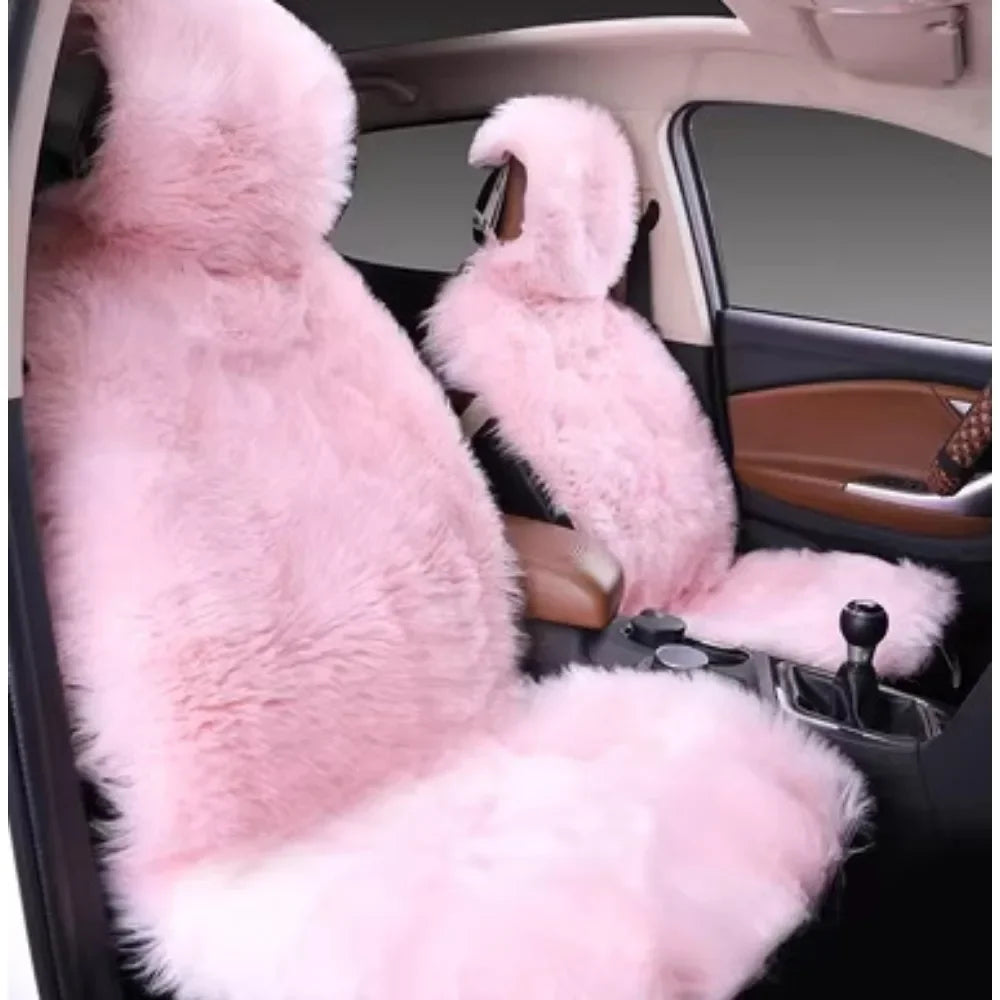 Warm Plush Car Seat Covers Universal Long Wool Fur Car Front Seat Protect Cushion Mat For Auto Accessories Car Seat Protector