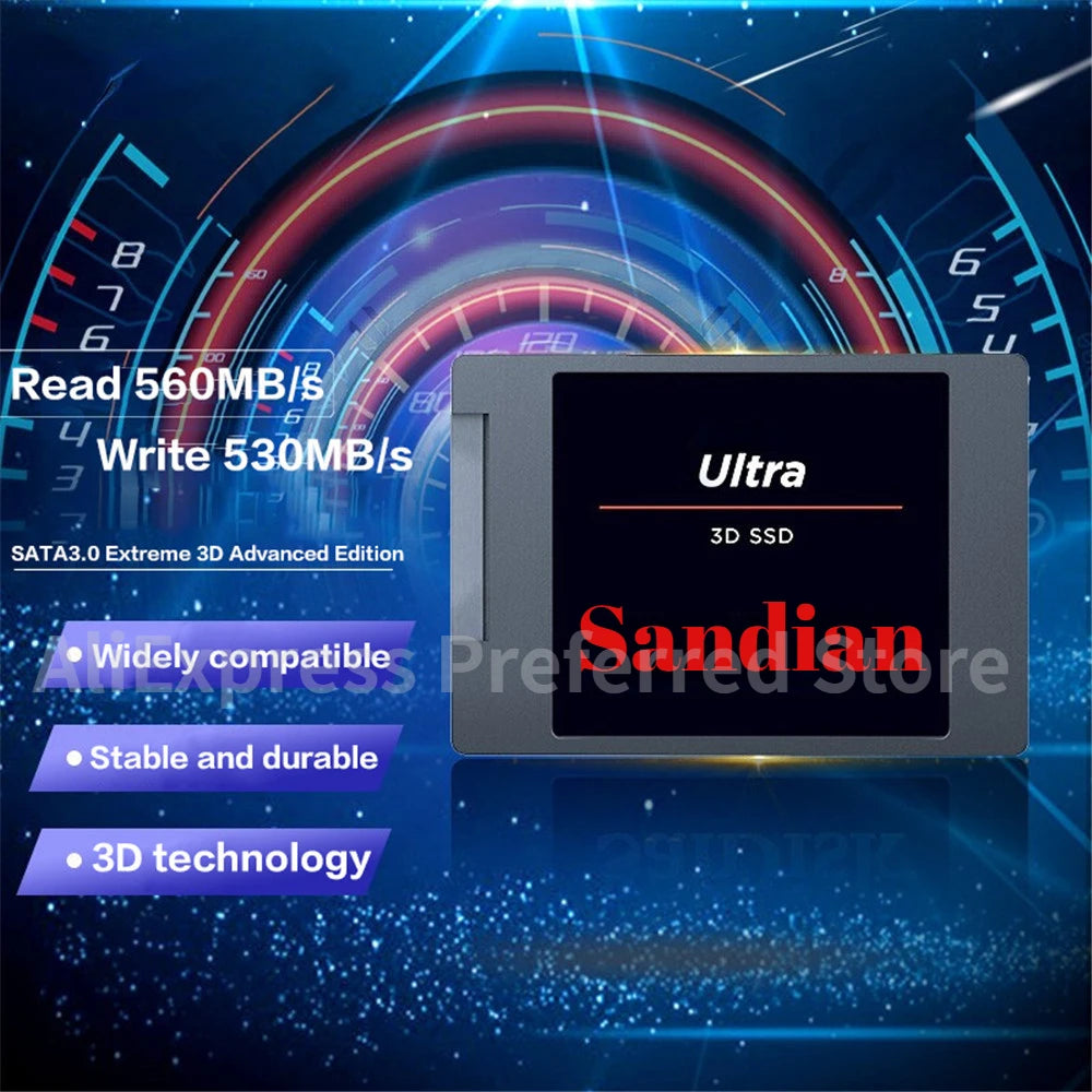 2024 PS5 SSD Internal Solid State Hard Disk Ultra 3D SSD 2TB 4TB 1TB 500GB SATA3.0 6GB/s for Desktop Laptop Improve performance