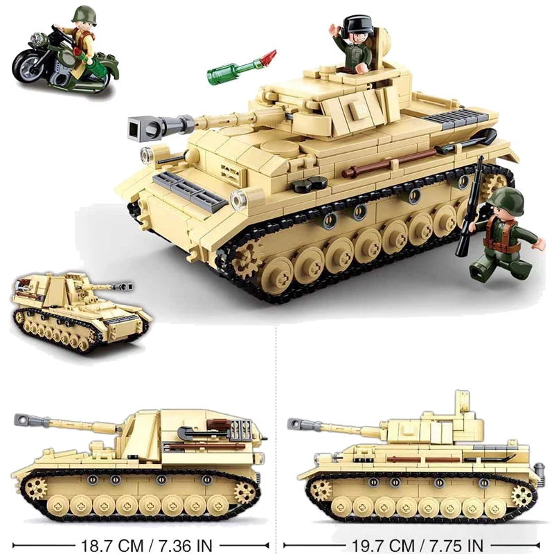 SLUBAN WW2 Military Humvee Jeep H1 Army Friends Car Mould King Building Bricks Classic Moc Blocks Action Figures Toys Boys Gift