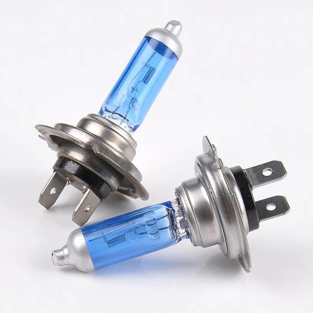 2x Bright H7 55W DC 12V 6000K Xenon Halogen Headlight White Light Lamp Bulbs Car Accessories Quartz Glass Tube