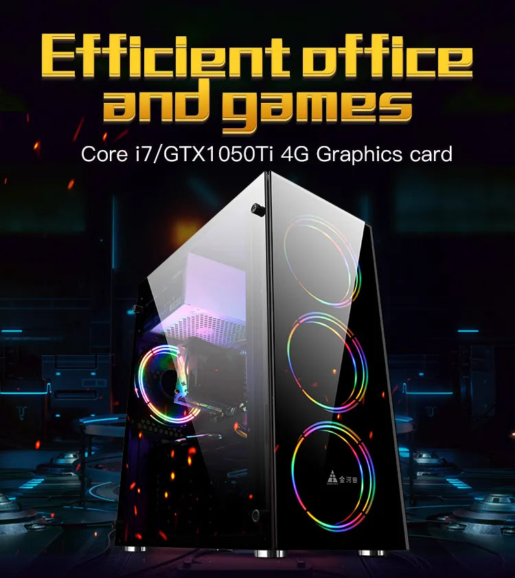 Aotesier Desktop Computer Gaming Pc Desktops Computer Quad Core Gaming Laptops 16GB Graphics GTX Computer Desktop Computer gamer