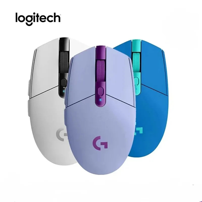ماوس ألعاب الكمبيوتر Logitech G304 اللاسلكي 2.4 جيجاهرتز، ماوس مريح Hero Engine بدقة 12000 نقطة في البوصة، مزود بتقنية البلوتوث، ملحق كمبيوتر شخصي يعمل بنظامي التشغيل Windows وMac OS، هدية